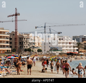 Immobilien-Spekulation und Neubau, Ibiza, Balearen, Spanien, Europa, EU Stockfoto