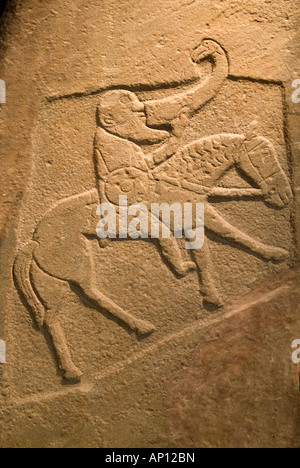 steinerne zeigt betrunken Krieger auf Pferd finden Sie unter Bullion-Schottland Stockfoto