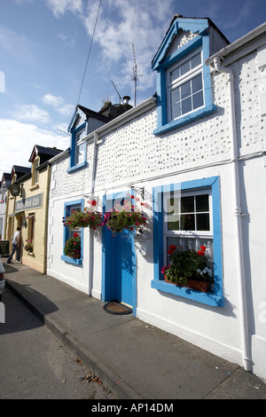 Bunte Häuschen Cong County Mayo Republic of Ireland Stockfoto