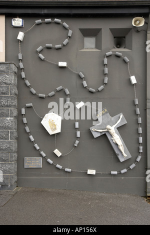 Außenwand anzeigen Knock katholischen Marienwallfahrtsort wo eine göttliche Erscheinung erschien 1879 County Mayo Republic of Ireland Stockfoto