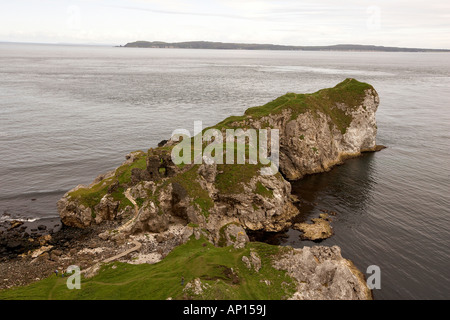 Kilbane Schloss auf Larry Bane Kopf Boheeshane Bay Larrybane Carrick ein Rede Co Antrim Nordirland Vereinigtes Königreich Stockfoto