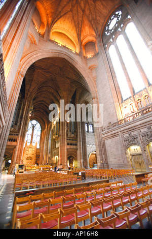 Inneren anglikanische Kathedrale Liverpool UK Stockfoto