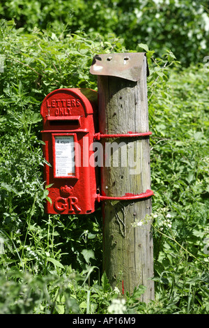 Land-Briefkasten auf ein Post Norfolk Broads Norfolk UK Stockfoto