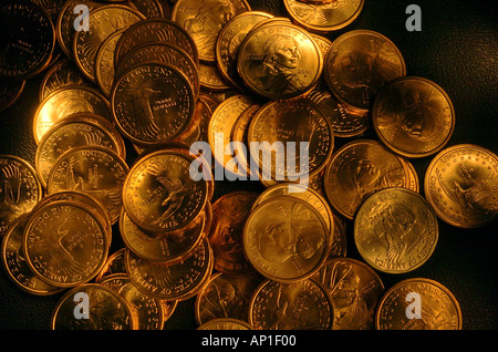 American Gold Münzen einen dollar Stockfoto