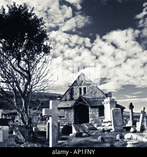 Friedhof und Kirche Hof an St. Tudno Kirche, Llandudno, North Wales, UK Stockfoto