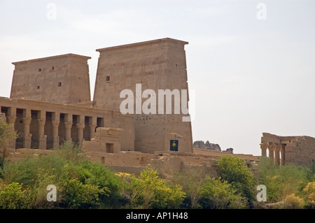 Tempel der Isis Philae Aglika Insel Fluss Nil Oberägypten Nahost DSC 4140 Stockfoto