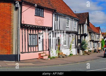 Hauptstraße, Lavenham, Suffolk, UK anzeigen Stockfoto