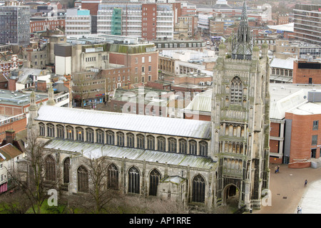 Luftaufnahme der Kirche St Peter Mancroft Norwich Norfolk UK Stockfoto