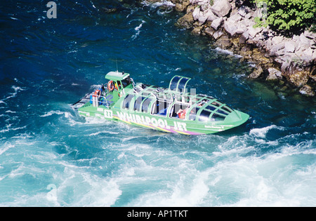 Whirlpool Jet Schnellboot am Niagara River flussabwärts von Niagara Falls, Ontario, Kanada Stockfoto