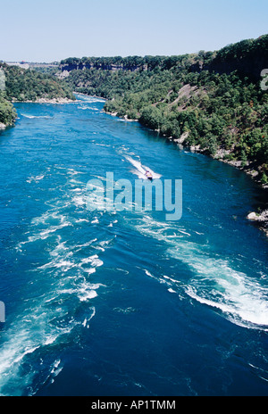 Whirlpool Jet Schnellboot am Niagara River flussabwärts von Niagara Falls, Ontario, Kanada Stockfoto