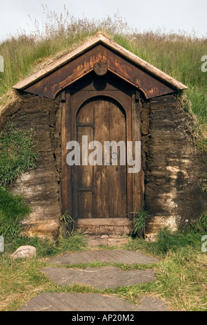 Eric der roten Langhaus Narsarsuaq Grönland Dänemark Stockfoto