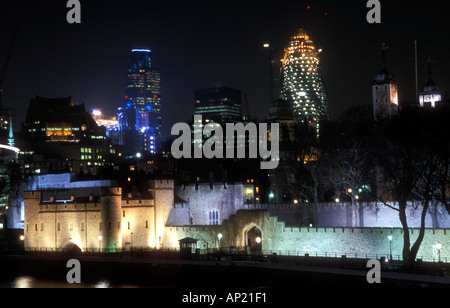 London Nacht Zeit Stadtbild Stockfoto