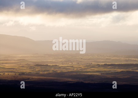 Blick vom Whakapapa Skifield in Richtung Nationalpark Mt Ruapehu Central Plateau Nordinsel Neuseeland Stockfoto