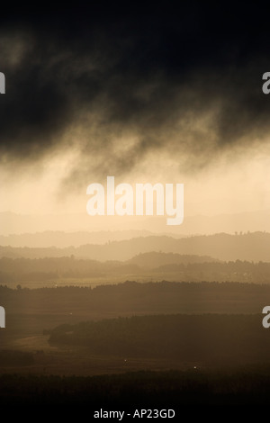 Blick vom Whakapapa Skifield in Richtung Nationalpark Mt Ruapehu Central Plateau Nordinsel Neuseeland Stockfoto