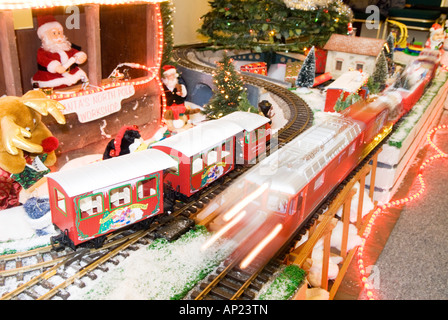 Santas Nordpol Zug Grotte Stockfoto