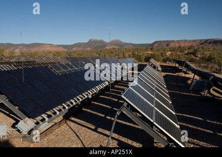 Solar-Panel-array im Natural Bridges National Monument Utah war das größte solches Array in der Welt als gebaut USA Stockfoto