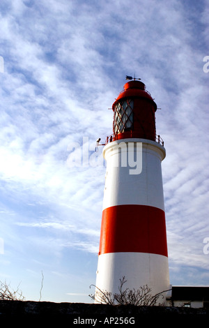 Souter Leuchtturm, in der Nähe von Whitburn, wurde im Jahre 1821 eröffnet und ist jetzt im Besitz des National Trust Stockfoto