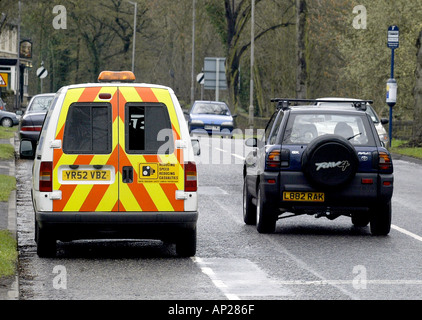 Mobile Polizei Geschwindigkeit Kamera-Einheit in Sheffield South Yorkshire tätig Stockfoto