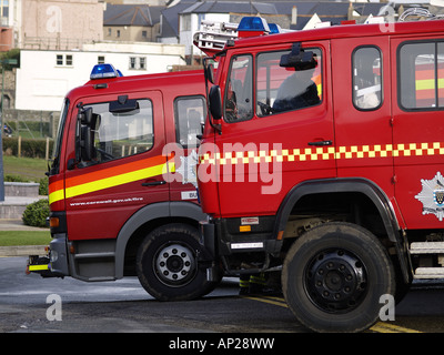 Zwei Feuerwehrautos Stockfoto
