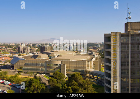 Die UNO-Wirtschaftskommission für Afrika Hauptsitz in Addis Abeba. Stockfoto