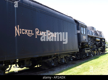 Alte Dampfmaschine von New York, Chicago und St. Louis Nr. 757 Lima 2-8-4 Klasse s-2 Berkshire-Typ im Pennsylvania Railroad Museum Stockfoto