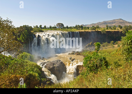 Der Blaue Nil fällt (Tis Issat oder Tis Abbaye) Wasserfälle am blauen Nil in Äthiopien. Stockfoto