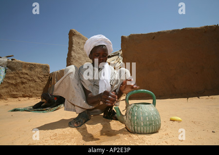 Wasserversorgung als humanitäre Hilfe Stockfoto