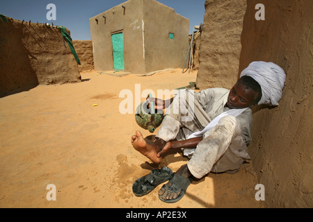 Wasserversorgung als humanitäre Hilfe Stockfoto