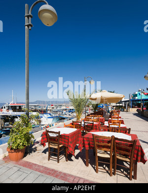 Taverne im Hafen, Latchi, in der Nähe von Polis, North West Coast, Zypern Stockfoto