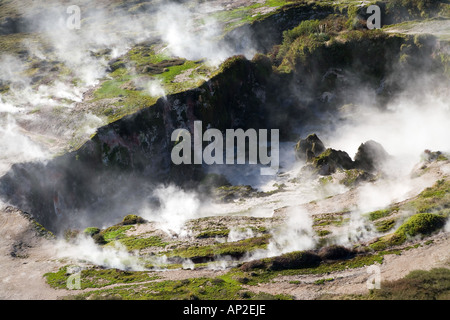 Krater des Mond Thermenbereich nahe Taupo Nordinsel Neuseeland Antenne Stockfoto