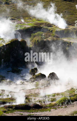 Krater des Mond Thermenbereich nahe Taupo Nordinsel Neuseeland Antenne Stockfoto