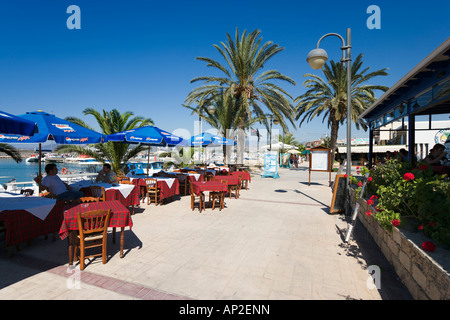 Taverne im Hafen, Latchi, in der Nähe von Polis, North West Coast, Zypern Stockfoto