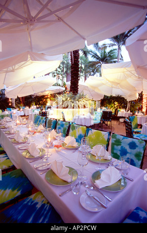 Möchten Sie das Restaurant im Hotel, South Beach, Miami, Florida, USA Stockfoto