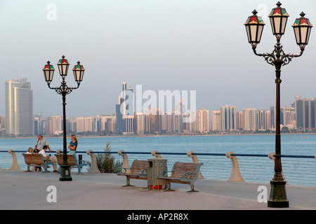 Meer Promenade, Mole Corniche, Abu Dhabi, Vereinigte Arabische Emirate, Vereinigte Arabische Emirate Stockfoto