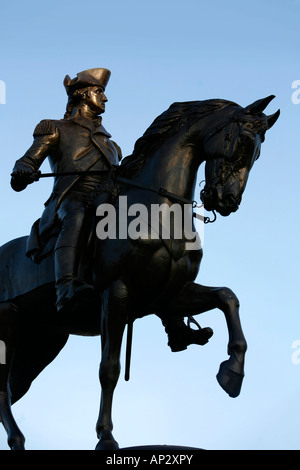 Eine Statue von General George Washington, Public Garden, Boston, Massachusetts, USA Stockfoto