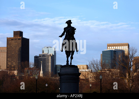 Statue von General George Washington, Public Garden, Boston, Massachusetts, USA Stockfoto