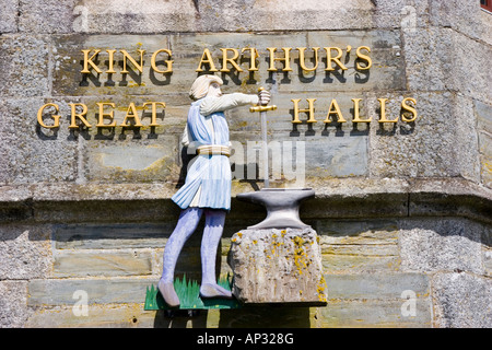 King Arthur s Burgsäle in Tintagel Cornwall Stockfoto