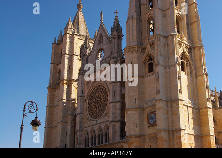 Kathedrale, Kathedrale Santa María La Regla, Leon, Kastilien-León, Spanien Stockfoto