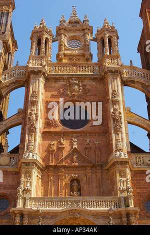 Architektur der Kathedrale, Kathedrale Santa María, Astorga, Kastilien-Leon, Spanien Stockfoto