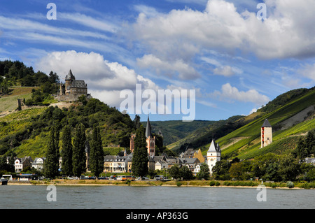 Burg Stahleck, Bacharach, Rhein, Rheinland Pfalz, Deutschland Stockfoto