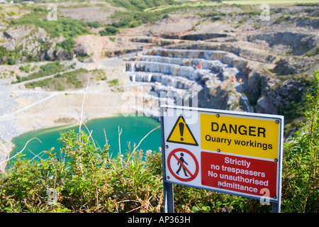 Die Delabole Schiefer-Steinbruch in Nord Cornwall Stockfoto