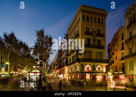 Casa Bruno Cuadros, La Rambla, Avenue, moderne und Eclectisism von Josep Vilaseca, Barri Gòtic, gotische Viertel Ciutat Vella, B Stockfoto