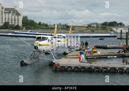 Schweben Sie flachen Unterseite an Victorias Innenhafen, Victoria, Britisch-Kolumbien, Kanada. Stockfoto