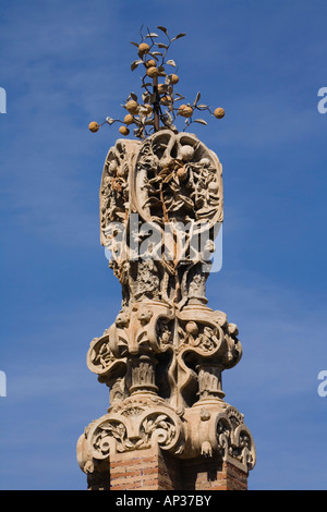 Pavellons De La Finca Güell, Antonio Gaudi, moderne, Pedralbes, Barcelona, Spanien Stockfoto