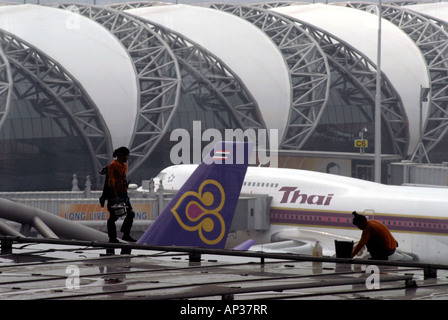 Bangkok Suvarnabhumi Airport, neue Flughafen seit September 2006, Bangkok, Thailand Stockfoto