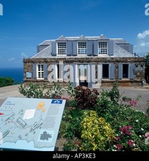 Schutz Haus (Lookout Restaurant), Shirley Heights, English Harbour, Antigua, West Indies, Karibik Stockfoto