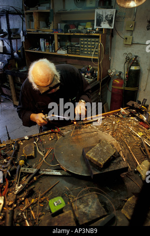 Künstler machen eine Draht Skulptur Ferndale Kalifornien Stockfoto