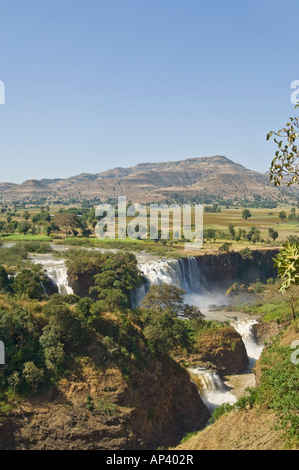 Der Blaue Nil fällt (Tis Issat oder Tis Abbaye) Wasserfälle am blauen Nil in Äthiopien. Stockfoto