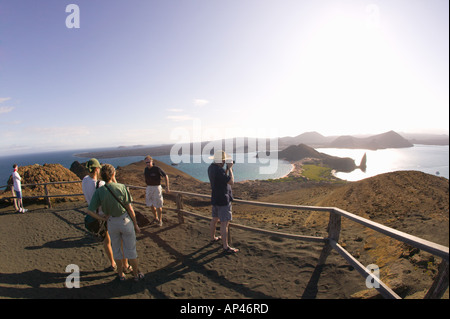 Ecuador, Galapagos Islands National Park, Blick vom Vulkan oben auf Bartholomé Insel Stockfoto