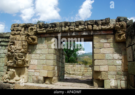 Mittelamerika, Honduras, Copan. Tempel 22, der Meditationen. Stockfoto